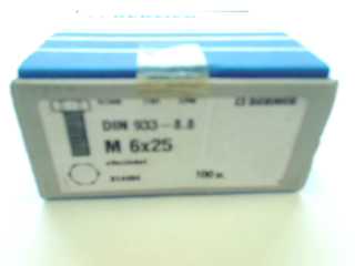 Stålbolte 6x25mm kasse m. 100stk. - Klik for mere information...